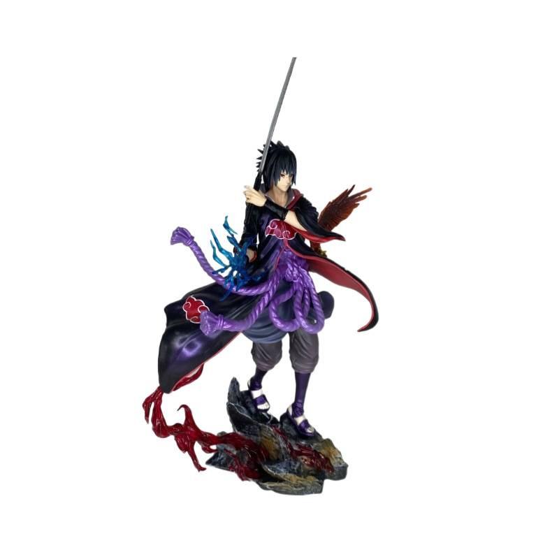 Аниме Наруто десять лет Паншинба Учиха Райзуки Саске фигурка статуя две колонны кукла модель украшение