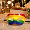 Exquisite Masquerade Accessory Mardi Gras Masque for Men Women, Colorful Rainbow Gorgeous Carnival Costume Mask Venetian Prom Party, Carnival,