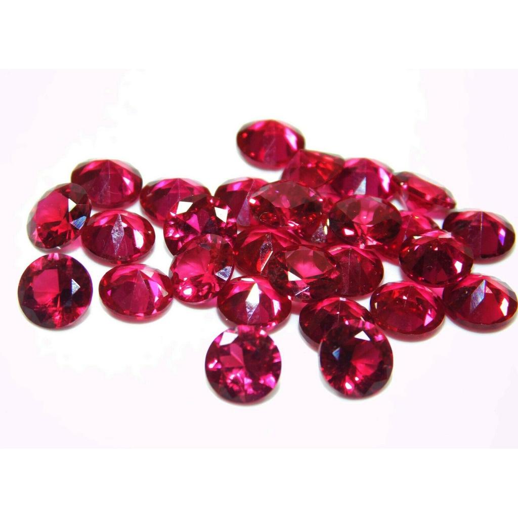 Gemstone Bloody Red Mogok 6x6 MM Round Diamond Cut 2 Ct Natural Ruby