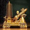 Golden Thirteen-Layer Wenchang Pagoda Figurine
