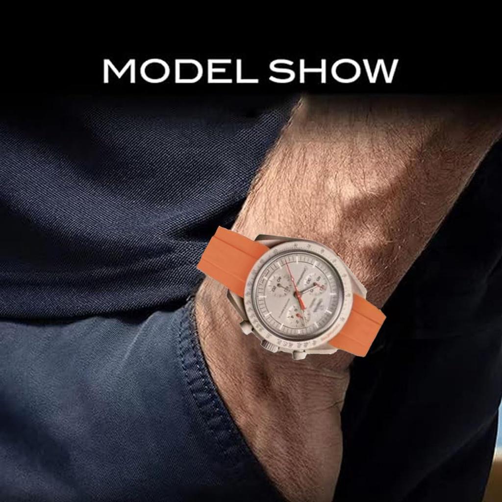 20mm Watch Band Silicone Strap for Omega X Swatch MoonSwatch Watch Strap Omega and Swatch Band Rubber Band for Omega Speedmaster Seiko SEIKO 20mm