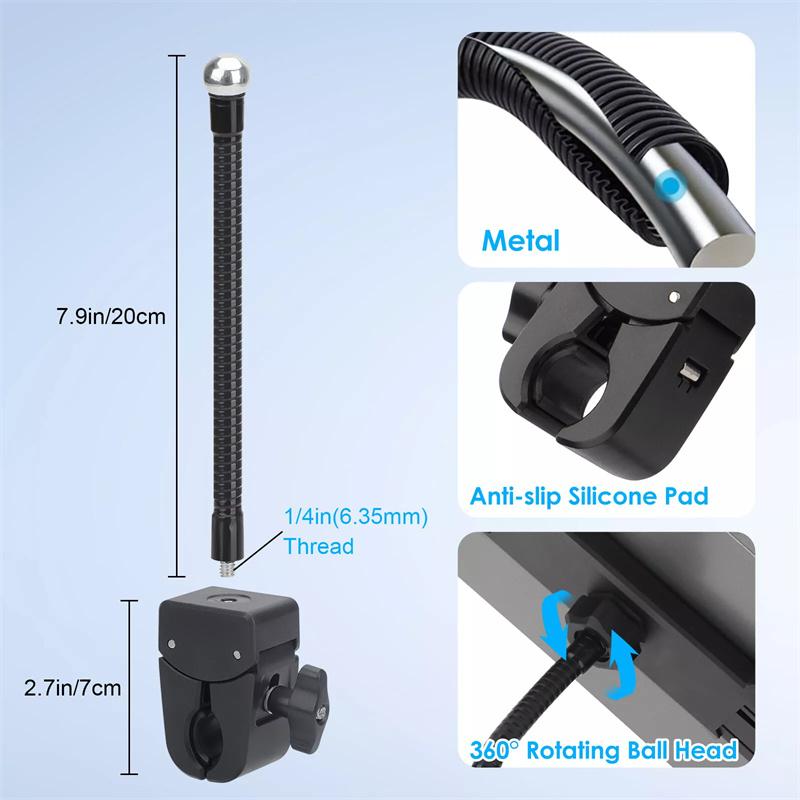 Handlebar Tablet Clamp Mount For 5 To 12.9 Inch Motorcycle Bicycle Scooter Clip Phones Holder For Ipad 12.9 S8 S7 Fe Plus Stand