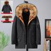 Plus Size Fat Men's Removable Inner Liner Cotton Coat Men's Coat Plus Fat Enlarged Fur Collar Style Down Cotton Coat Winter Cotton Jacket 4XL-10XL