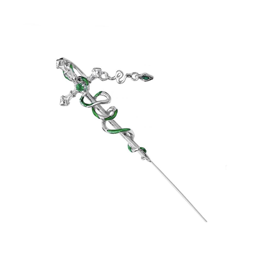 Готический кафф на ухо в виде змеи с шипами, ювелирный аксессуар для модных энтузиастов, ищущих уникальные стили для повседневной носки