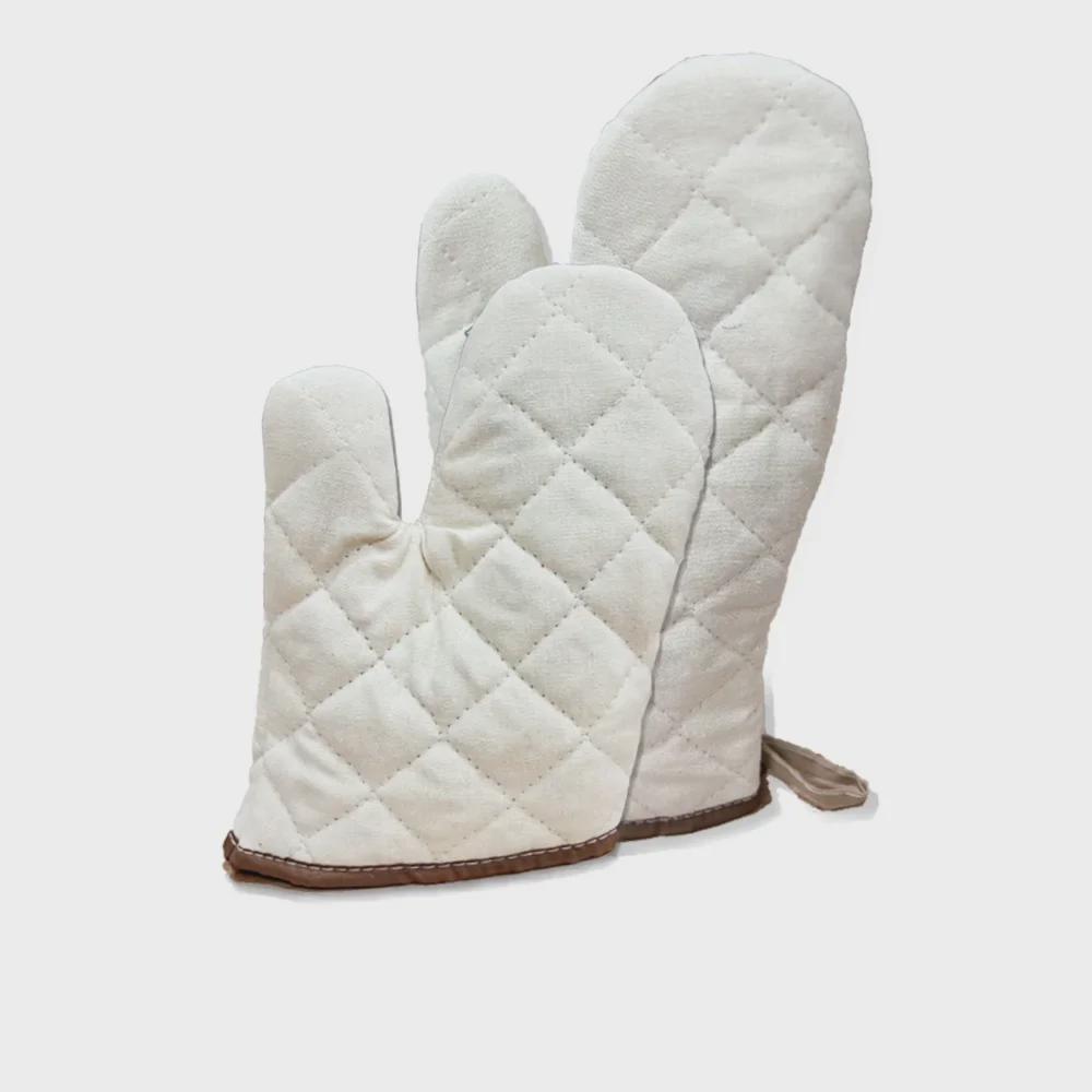 Удлиненные термостойкие хлопковые перчатки для духовки — утолщенные для кухни, микроволновки, выпечки и защиты от ожогов