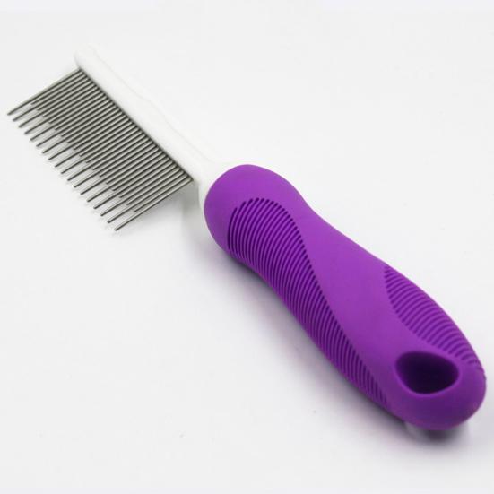 Расческа для удаления матов с меха для собак, кошек, безболезненное удаление из нержавеющей стали, нескользящая ручка, выпадение