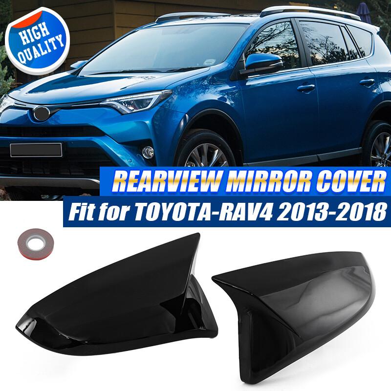 OX Horn Style Mirror Cover Caps Pair Fits Toyota RAV4 2013-2019 Runner 2013-2020