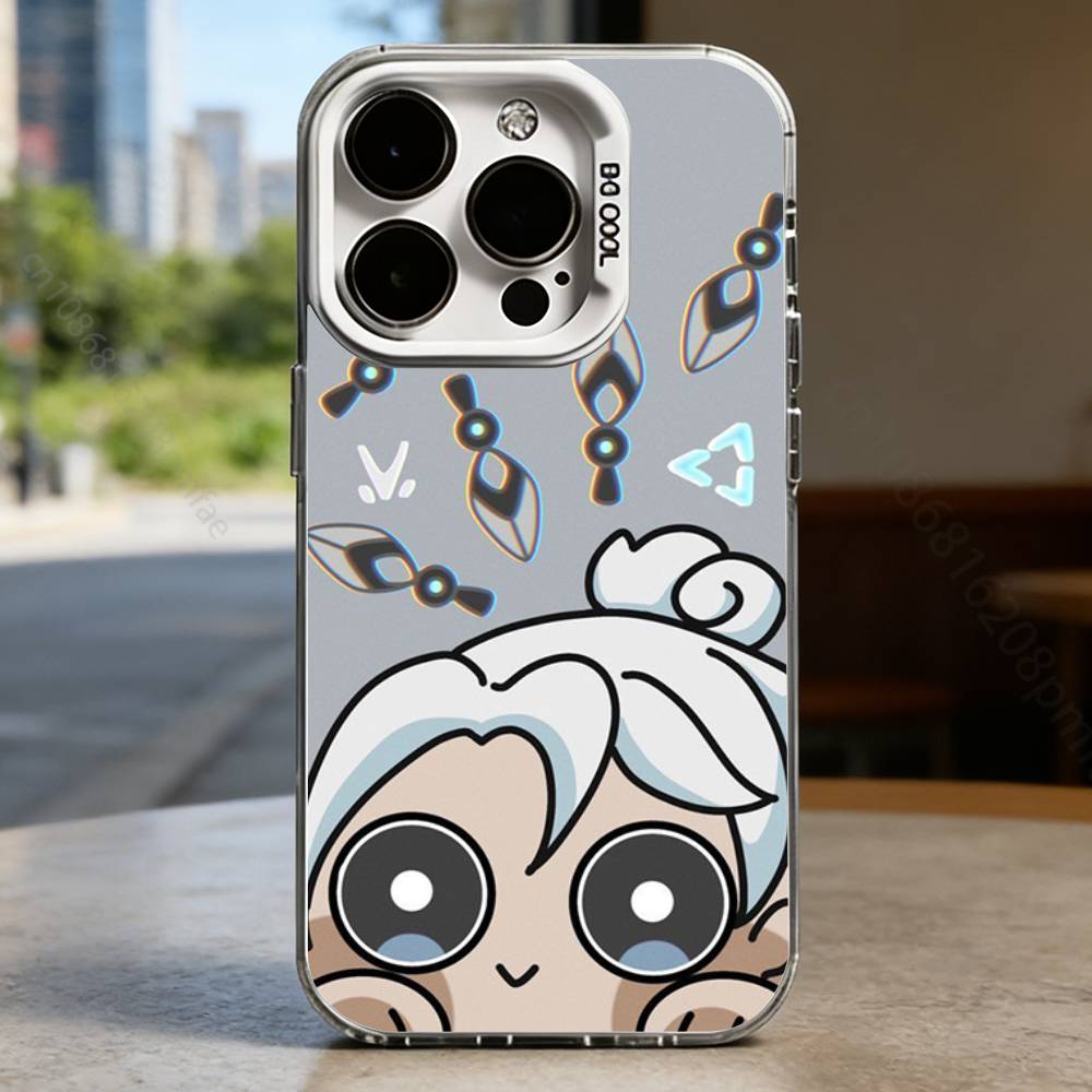 Мультяшный жесткий чехол V-Valorant для IPhone 17 16 15 14 13 12 11 Pro Max Plus16E X XR XS Max, противоударный, с полным покрытием