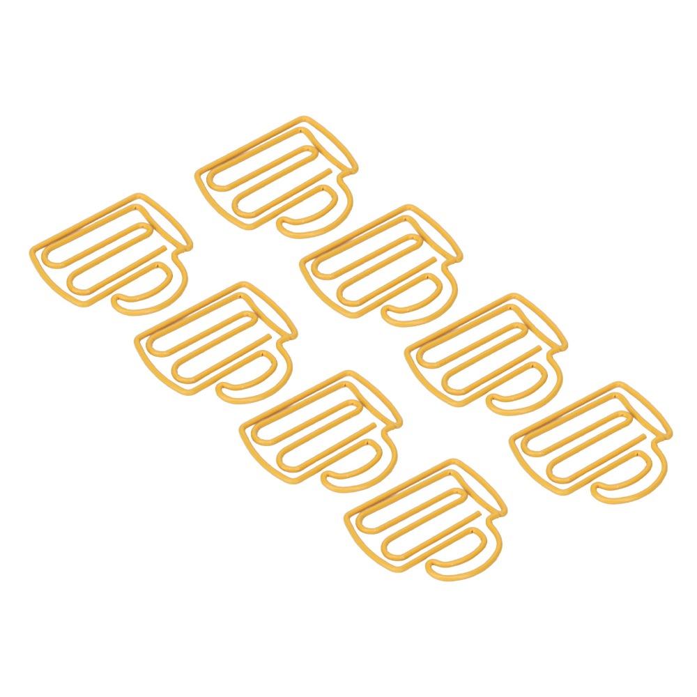 100Pcs Cup Shape Cute Paper Clips Plastic-coated Metal Small Paper Clips Office Supplies