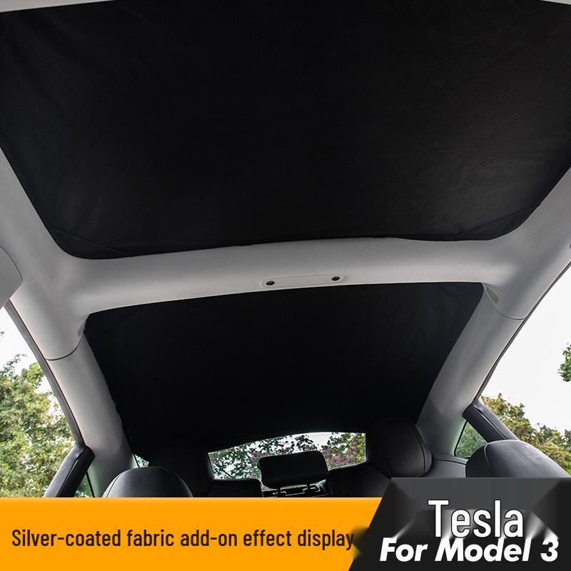 Sunshade Set for Tesla Model 3/Y: Heat-Insulating Sunroof Visor with UV Protection