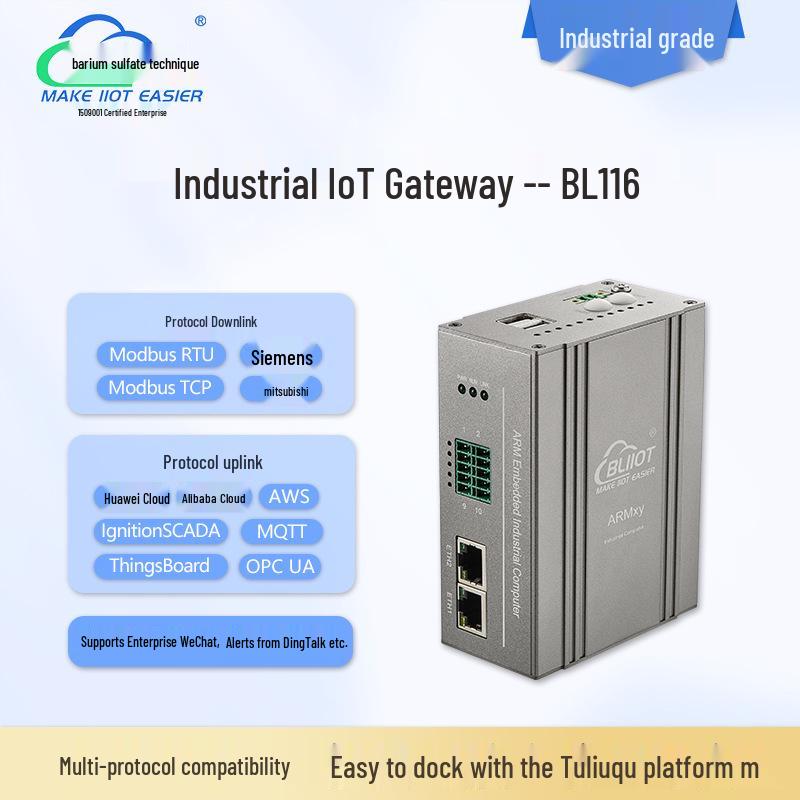 IoT Gateway: Supports 50 Devices, 10,000 Points, 4G Remote Config, 2 Ethernet, 4/8 RS485 Ports