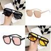 2023 Double Bridge Square Women Sunglasses Vintage Brand Designer Men Sun Glasses Shades Female Exaggerated Oversize Sunglasses