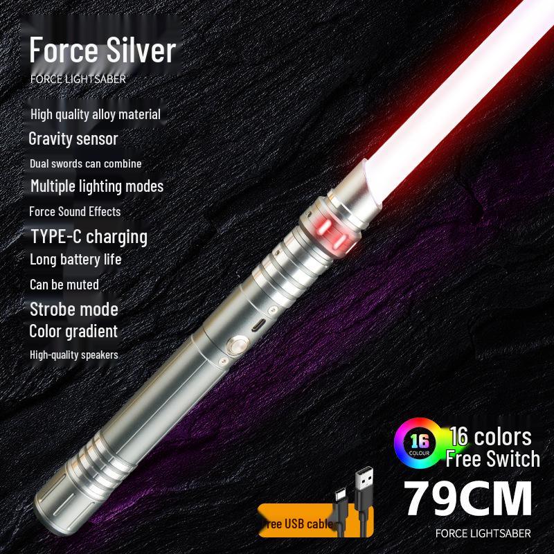 Металлический световой меч Star Wars Cross Два в одном: Цветные, Светящиеся, Вибрационные функции для студентов