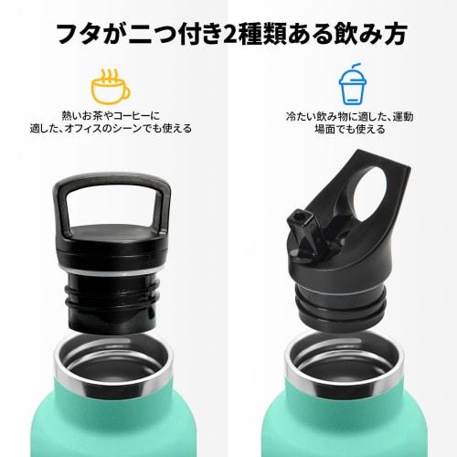 Eliciya Vacuum Insulated Stainless Steel Bottle, 500ml, Keeps Drinks Hot or Cold, Double-Walled Construction, Carbonated Drink Compatible, Straw Cap &