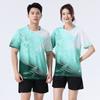 Unisex Quick-Dry Sport Set Running Tennis Volleyball Training Competition Soft Breathable Short Sleeve Athletic Outfit