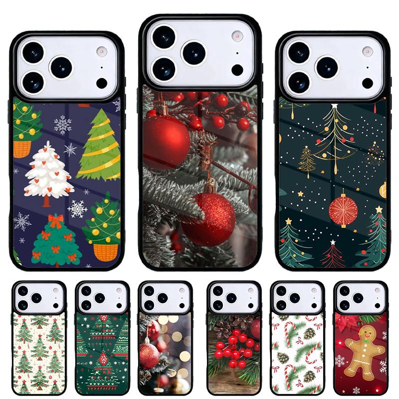 Чехол для телефона 'Рождественская елка Новый год' Арт для iPhone 17 16 15 14 13 Pro Max Задняя крышка для 12 11 Pro Coque