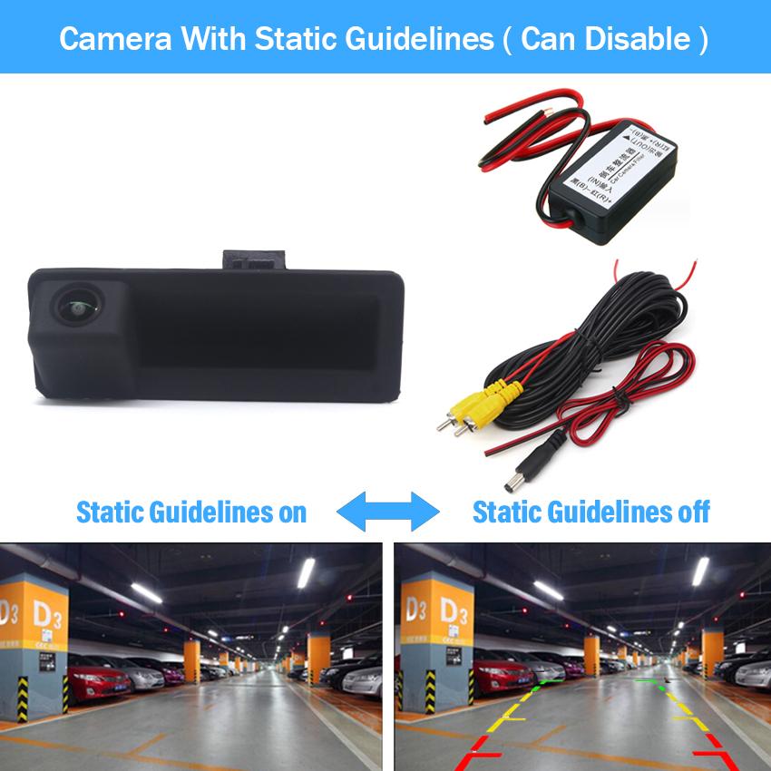 Car Rearview Camera Trunk Handle Trajectory For BMW 3 5 Series E39 E46 E53 E60 E61 E70 E71 E72 E82 E88 E84 E90 E91 E92 E93 X1 X5