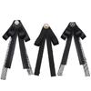 Women Vintage Black Lace Bow Tied Neck Tie Brooches For Shirt Collar Clothes Dropship Decoration