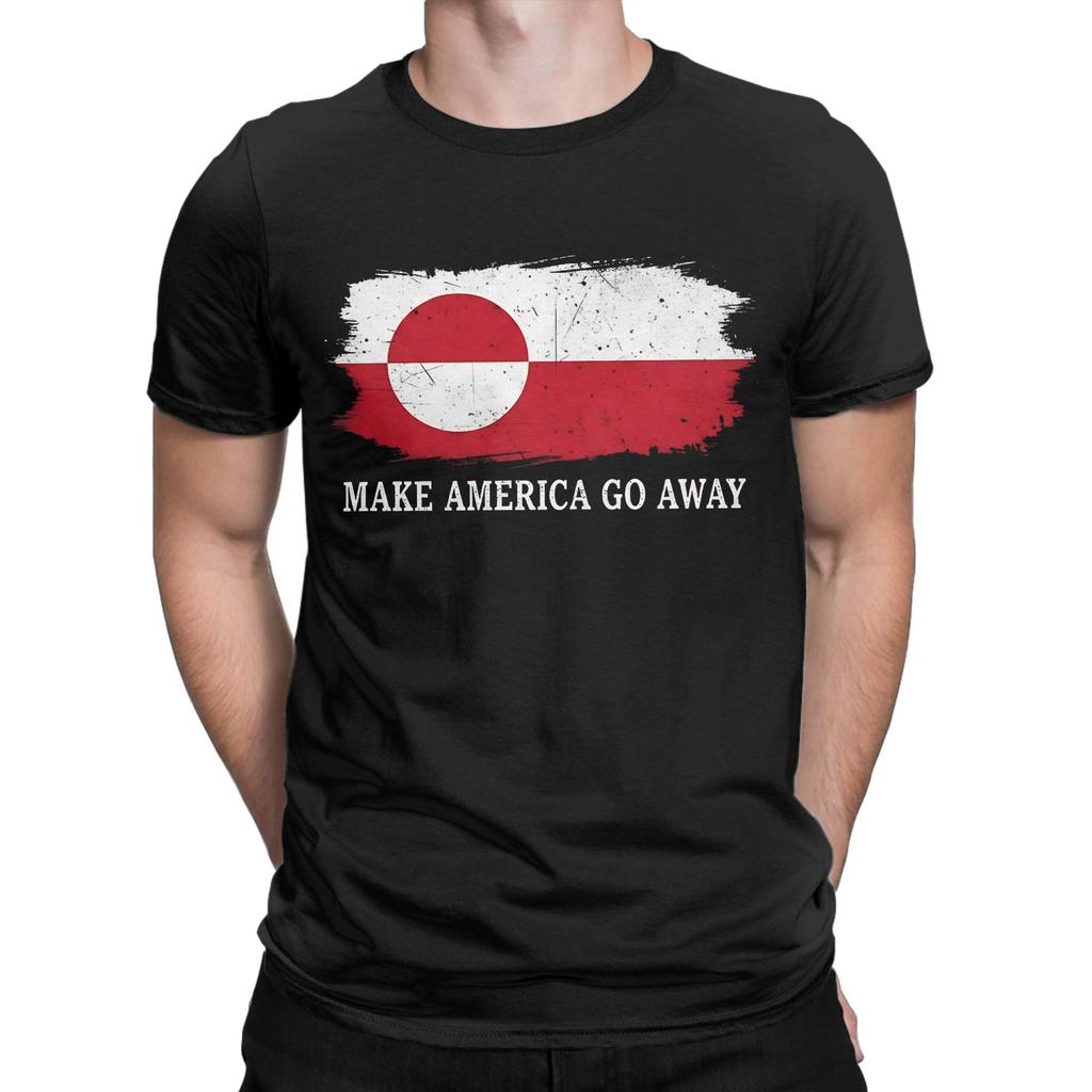 Harajuku MAGA Make America Go Away T Shirt Cotton Short Sleeve Greenland Crewneck Summer TopsTops