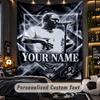 Personalized Wall Tapestry,Kendrick Lamar Custom Printed Name, Fabric Wall Art For Indoor Room Backdrop