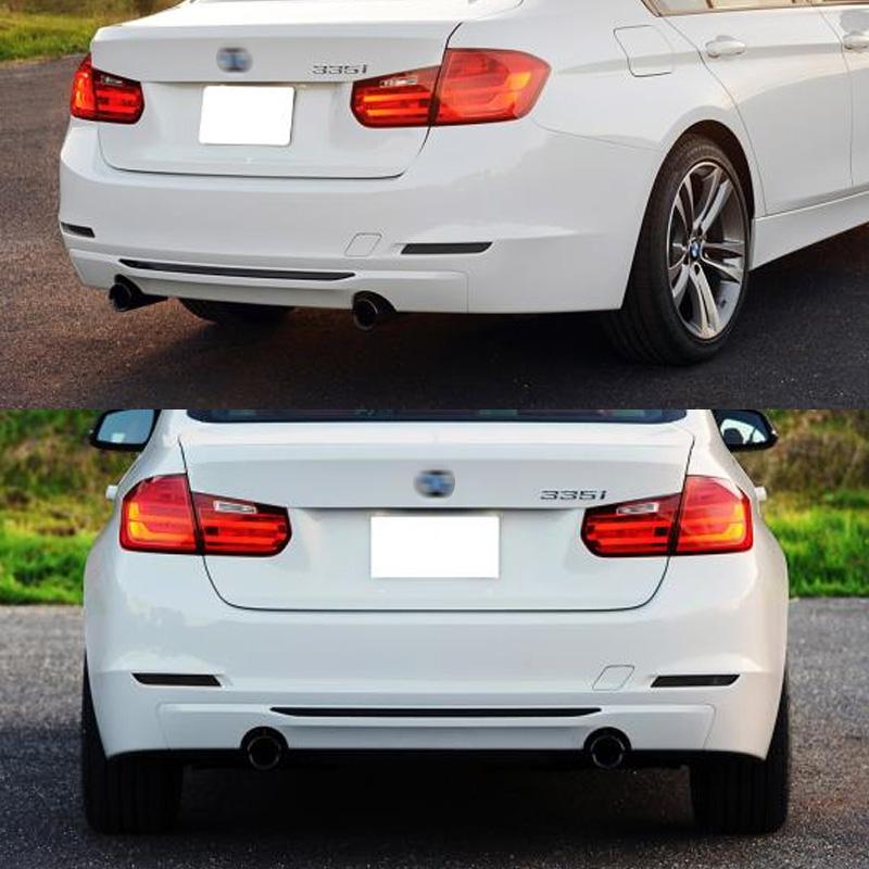 2Pcs 63147301187 OE-Spec Smoke Rear Left+Right Bumper Reflector Lens Assy Without Bulbs For BMW F30 F31 F32 F33 3 4 Series