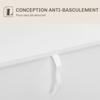 Kitchen sideboard storage unit, 2 doors, adjustable shelf, raised metal legs, 60 x 40 x 80 cm, white