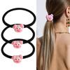 Pack Of 3 Cartoon Piglet Hair Ties Soft Elastic Scrunchies with Lovely Animal Design For Women Girls Kids Daily Use