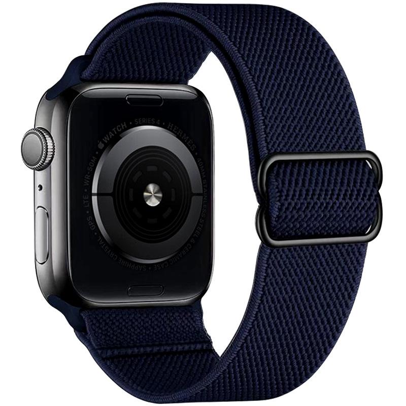 Тканевый плетеный нейлоновый ремешок Solo Loop для Apple Watch 9 8 7 SE 6, 44 мм, 40 мм, 38 мм, 42 мм, эластичный браслет для iWatch Series 5, 4, 3, 2, 1