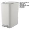 Slim Bathroom Trash Can 2 Gal/ 3 Gal Garbage Can with Lid Soft Close Step Pedal Trash Bin Odor