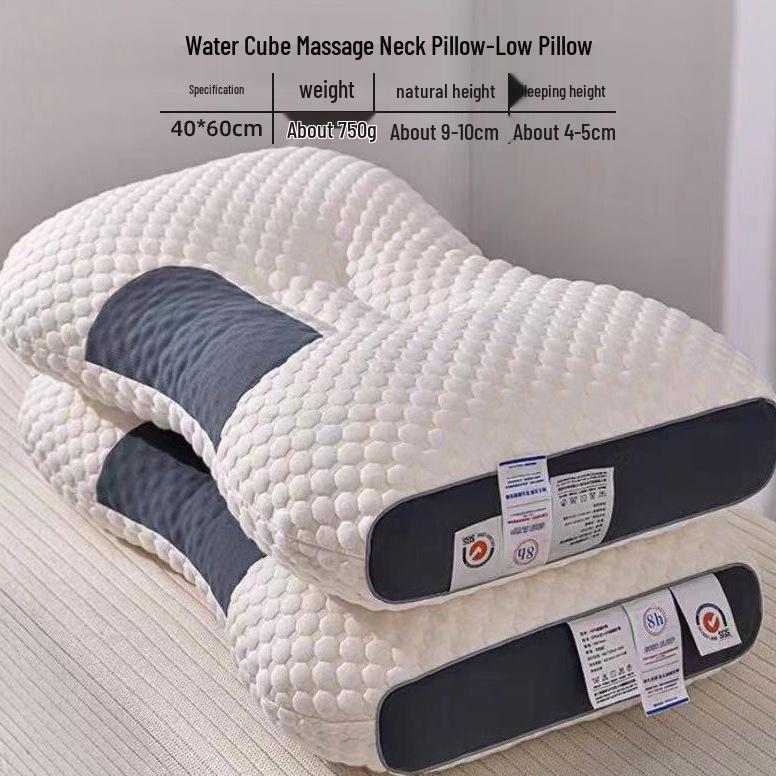 Подушка для поддержки шеи с не проминающимся наполнителем и чехлом, 48x74 см, Идеально подходит для дома, отеля или общежития