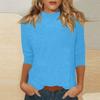 Women's Daily Casual 3/4 Sleeve Mid Solid Color Top
