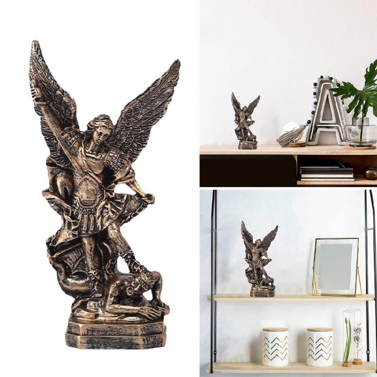 Protective Miguel Archangel Statue, 5.12Inch Miguel Arcangel Decors for Collectors Figure