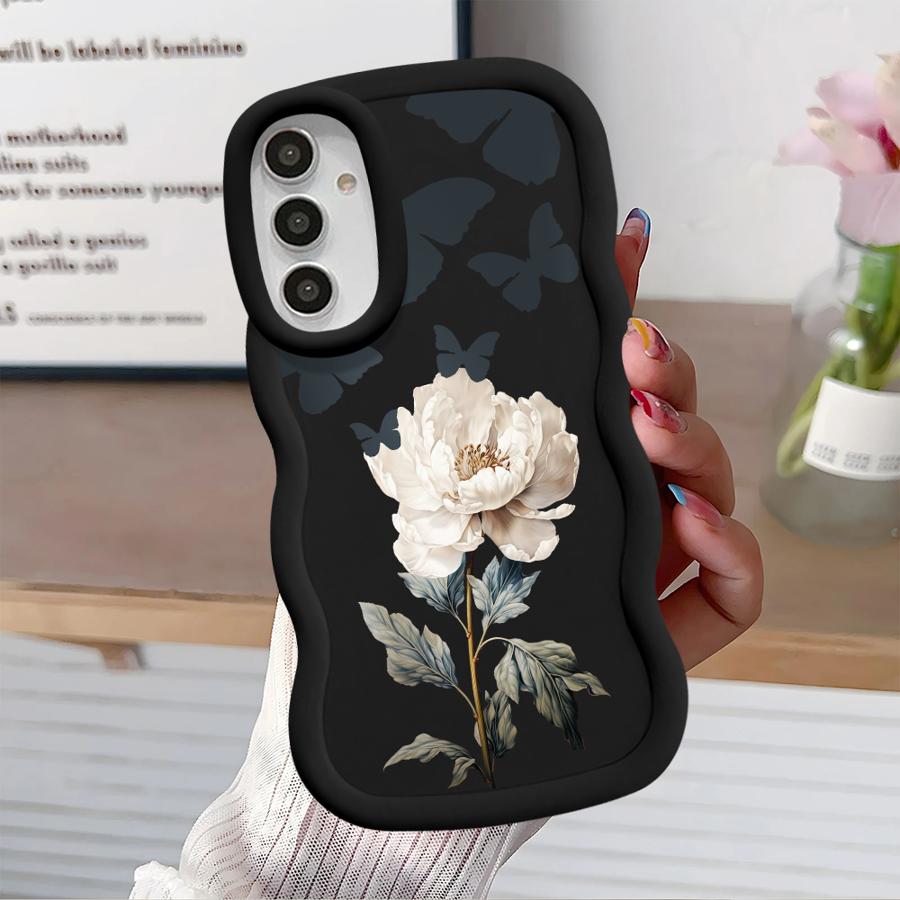 Мягкий чехол-бампер с рисунком «Цветок бабочки» для Samsung Galaxy A15 A16 A21s A12 A13 A52 A14 A11 A53 A33 A22 A05 A23 A04 A06 A03