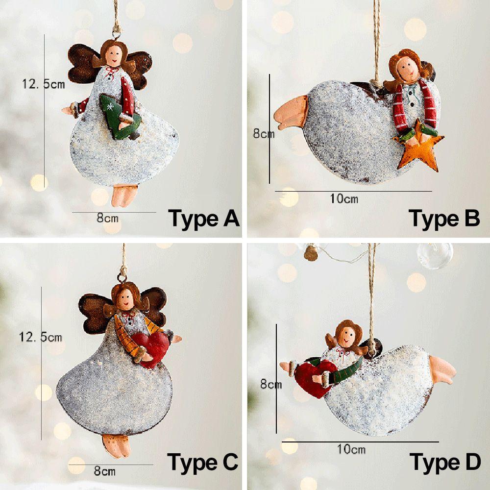 Festival Accessories Drop Ornament Christmas Angel Pendant Hanging Decorations White Dress Girl