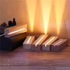 Светодиодная подставка-дисплей - Деревянное основание для DIY акриловой пластины, смолы, стекла, хрустального искусства - Теплый/Белый свет, основание с USB-переключателем