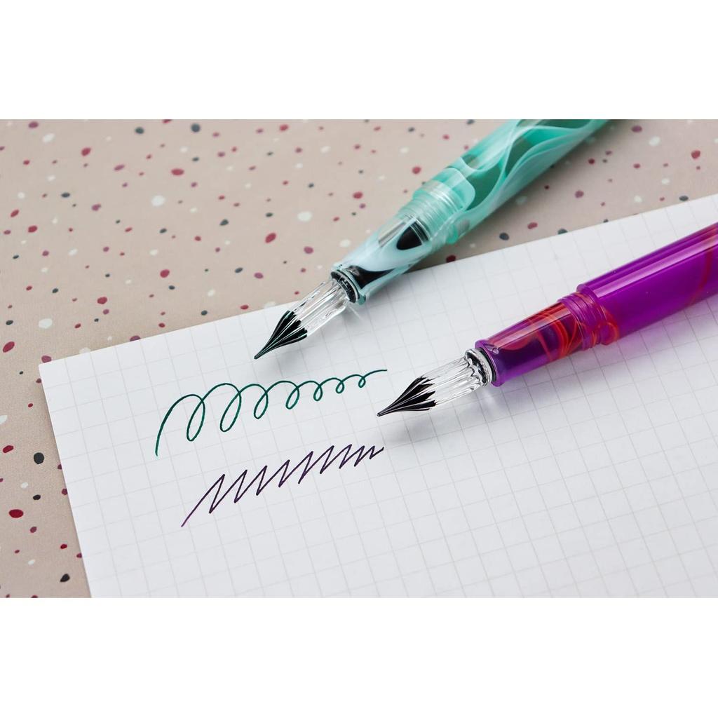 Teranishi Chemical Industry Стеклянная ручка-гитара с колпачком Aurora Peacock Blue GLAA-PE