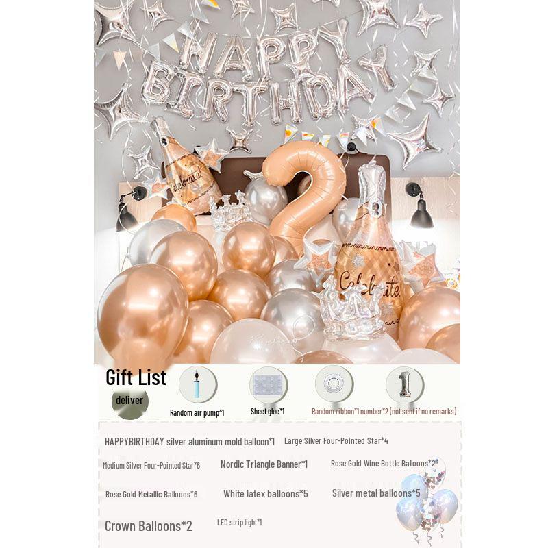 Романтические украшения-сюрприз на день рождения: Шары и фон для девушек и парней