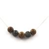 Necklace - A Bijoux - 8 Mm Wooden Beads - Finnish Labradorite - Stainless Steel - Mixed