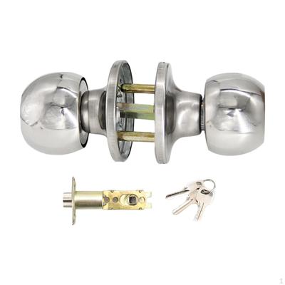 Шаровая дверная ручка с замком для ванной комнаты, интерьер и экстерьер, простая входная дверная ручка с ключом для