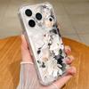 Прозрачный чехол для телефона с реалистичным цветочным узором для iPhone 17 16 15 14 13 Pro Max 17 Pro Air 17e 16e 11 Ударопрочный мягкий чехол-кошелек с карманом