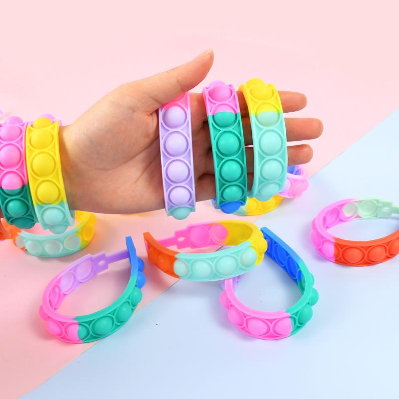 12/24 шт. браслеты с игрушками-фиджетами для детей на день рождения, сувениры на день рождения, наполнитель для пиньяты, подарок для гостя, сенсорный браслет для снятия стресса