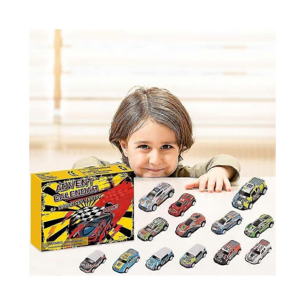 Advent Calendar 2023 Kids, Christmas Advent Calendar with 24 Toy Racing Cars, Christmas Gift Box for Kids 2023 Advent Calendar