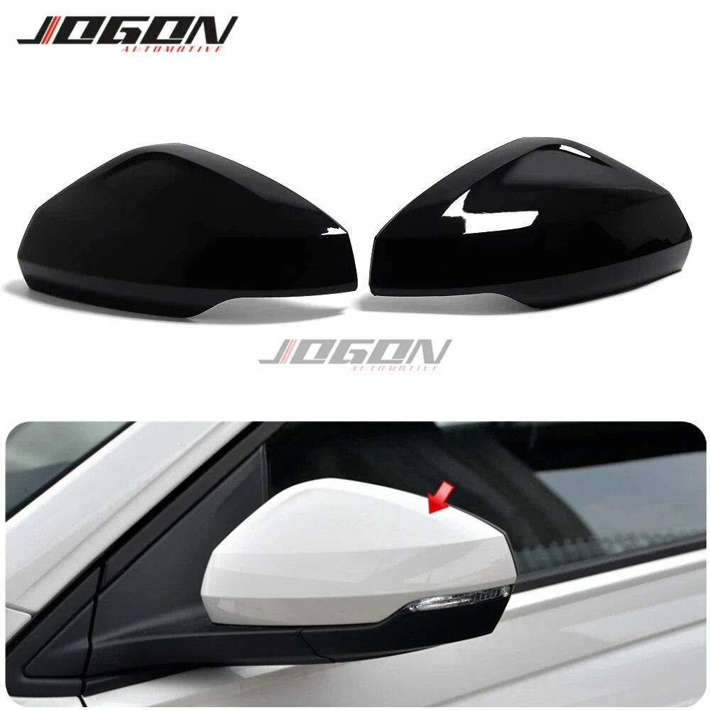 For Volkswagen VW Polo Mk6 AW GTI 2018- Gloss Black Side Rearview Rear View Mirror Cover Shell Cap Case Replacement