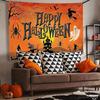 Orange Happy Halloween Banner 72x44 Inch Halloween Orange
