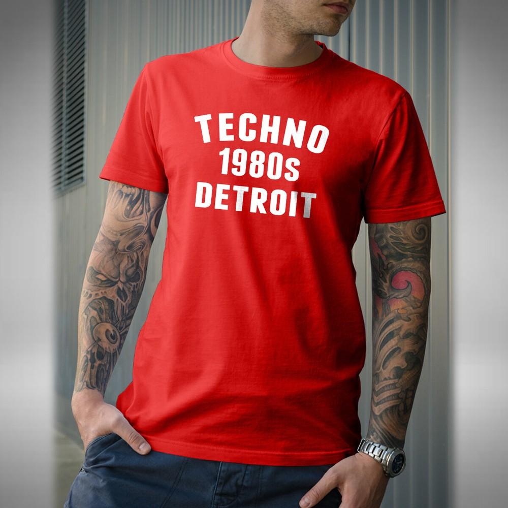 Techno 1980s Detroit Men's T-Shirt DJ Clubbing Techno Music Michigan USA