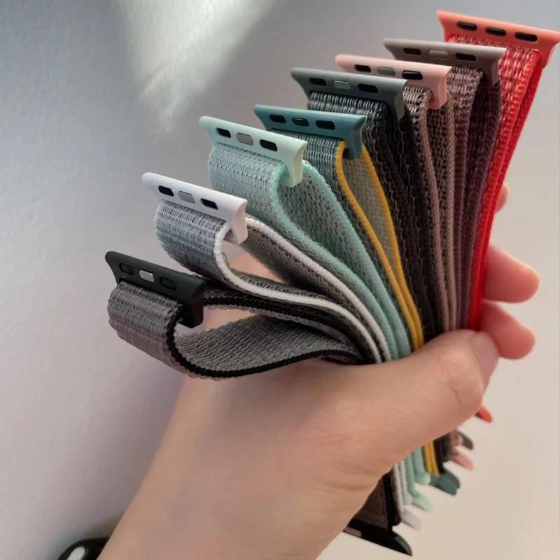 Нейлоновый ремешок-петля для Apple Watch Band 49 мм, 44 мм, 45 мм, 41 мм, 40 мм, 42 мм, 38 мм, браслет Correa iwatch series 3, 4, 5, 6 Se 7, 8, ультра, 49 мм, ремешок