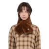 Velsey Fake Fur Solid Muffler [BROWN]