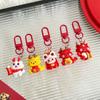 Dancing Lion Lion Dance Pendant Creative Chinese Style Keyring Zodiac Dragon Keychain  Unisex