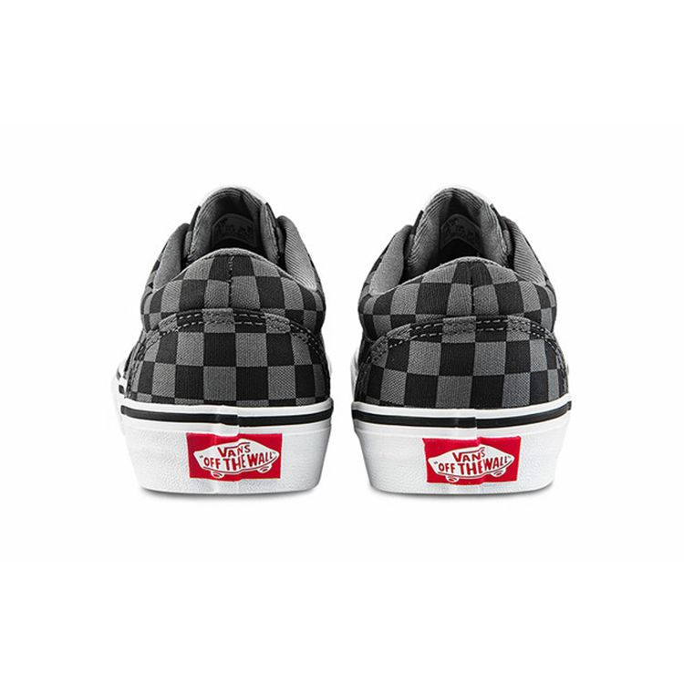 Vans Активные кеды на низкой подошве для скейтбординга для детей, черно-серые в клетку, детские кроссовки VN0A3MWACOC