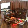 Handmade Antique Wooden Jewelry Container Lockable Box Stylish Storage Organizer Case for Rings Earrings Necklaces
